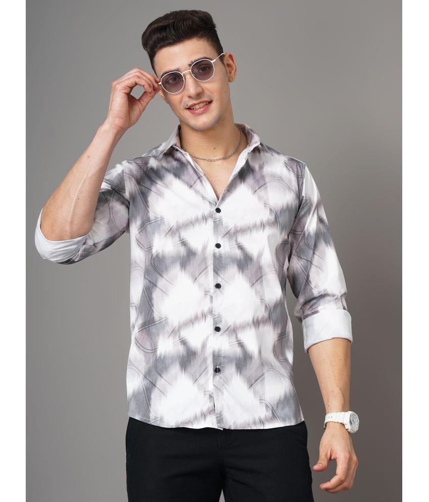     			Paul Street Polyester Slim Fit Printed Full Sleeves Men's Casual Shirt - White ( Pack of 1 )