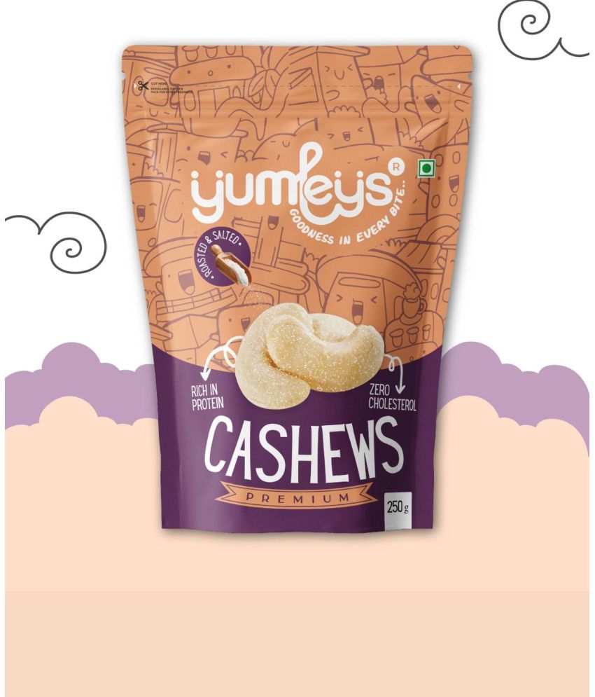     			Yumleys Premium Roasted and Mildly Salted Crunchy Immunity Boosting Nuts Kaju/ Cashews (250 g)