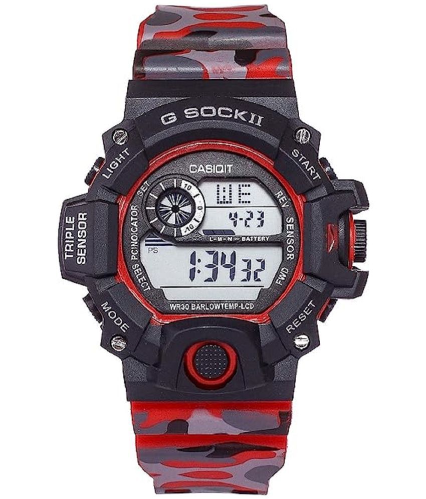     			selloria Red Dial Digital Boys Watch ( Pack of 1 )