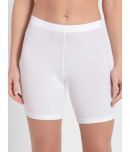 Jockey 1529 Women High Coverage Super Combed Cotton Elastane Mid Waist Shorties - White