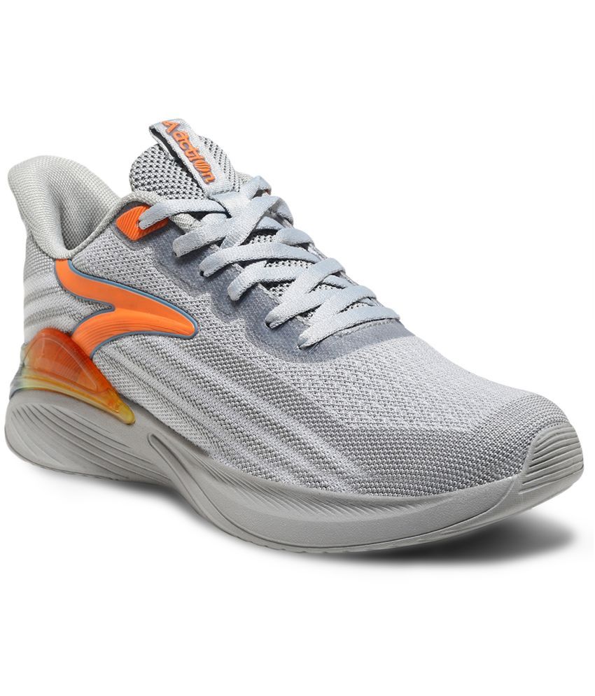     			Action Sports Running Shoes Light Grey Men's Sports Running Shoes