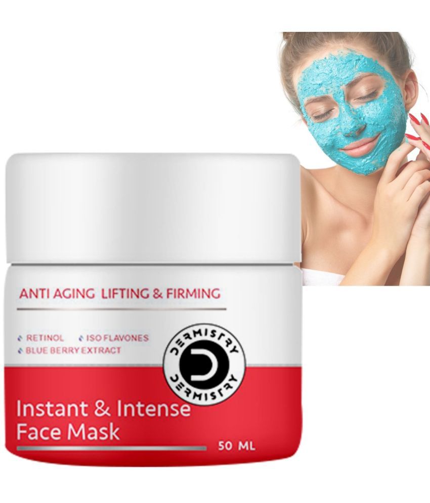     			Dermistry Anti Aging Retinol & Blue Berry Extract Face Mask For Removes Fine Lines Wrinkles Puffiness Moisturizer Reverses Signs of Ageing Skin Repair Tightening Firming Brightening Lightening Transforming Use Capsule Face Wash Pack Serum Facial Kit Crym