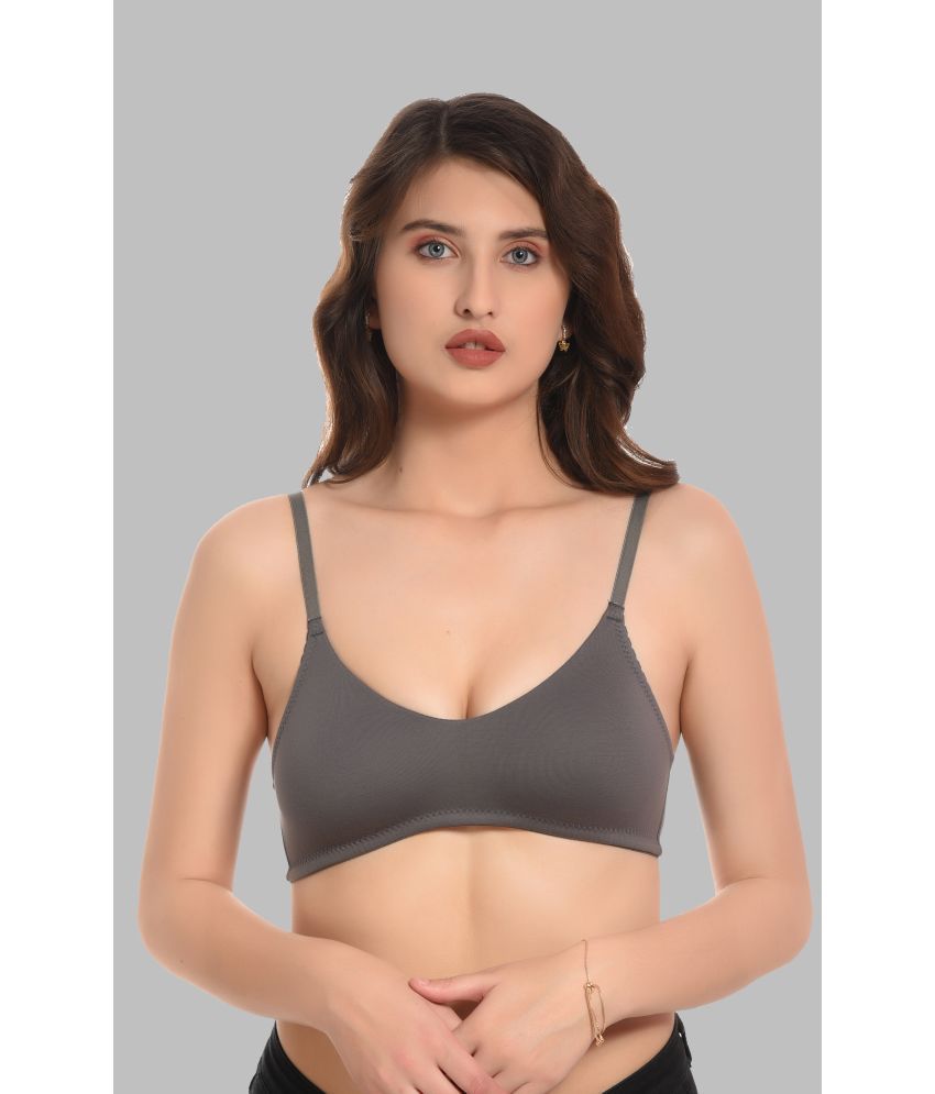     			Elina Cotton Non Padded Women's T-Shirt Bra ( Dark Grey )