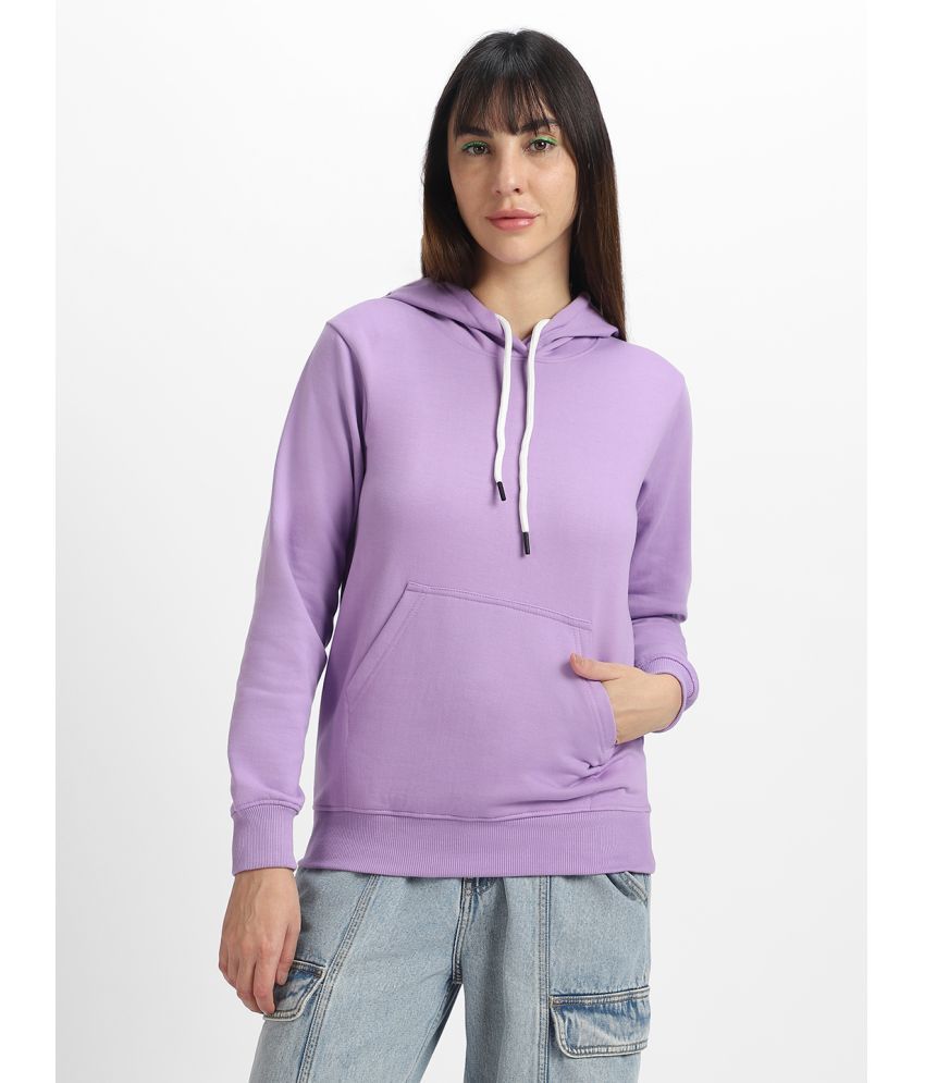     			JUNEBERRY Fleece Women's Hooded Sweatshirt ( Purple )