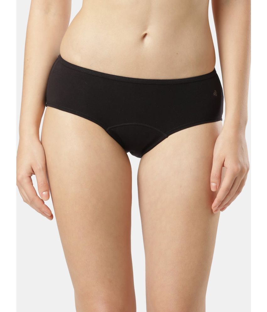     			Jockey SW05 Women Cotton Elastane Period Panty with Leak Proof Inner Absorbent Layer - Black