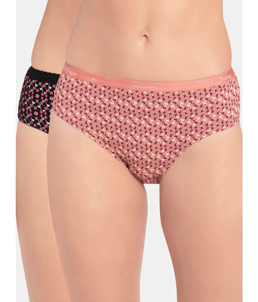     			Jockey 1523 Women's Super Combed Cotton Hipster - Dark Prints(Pack of 2- Color & Prints May Vary)