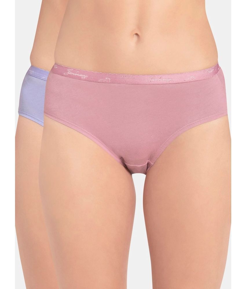     			Jockey 1523 Women's Super Combed Cotton Hipster - Light Assorted(Pack of 2- Color & Prints May Vary)