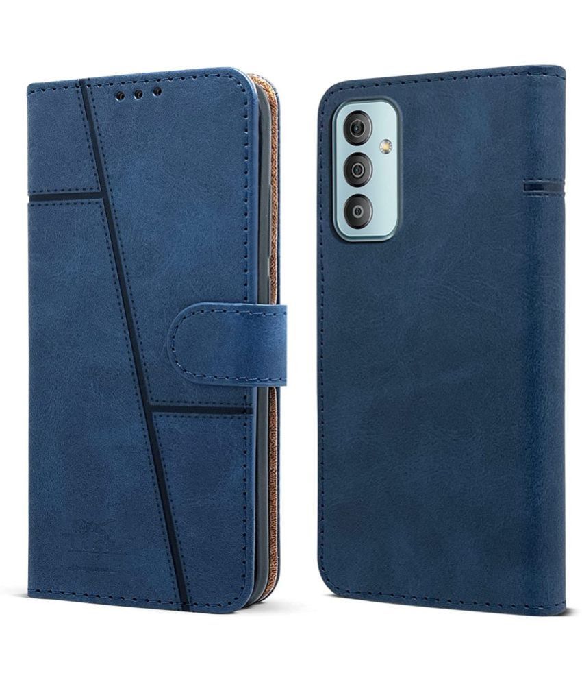     			NBOX Blue Flip Cover Artificial Leather Compatible For Samsung Galaxy F54 5G ( Pack of 1 )