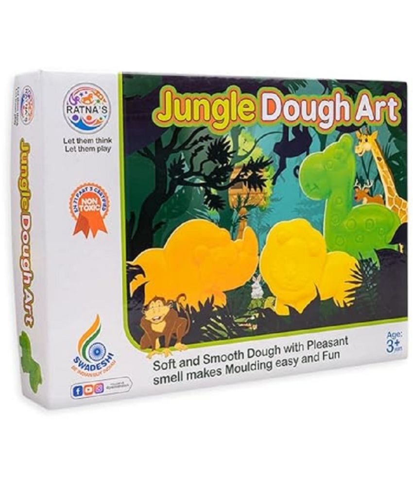     			Ratnas Jungle Dough Art | Clay Modelling, Shaping and Sculpting Kit for Kids 3+ Years