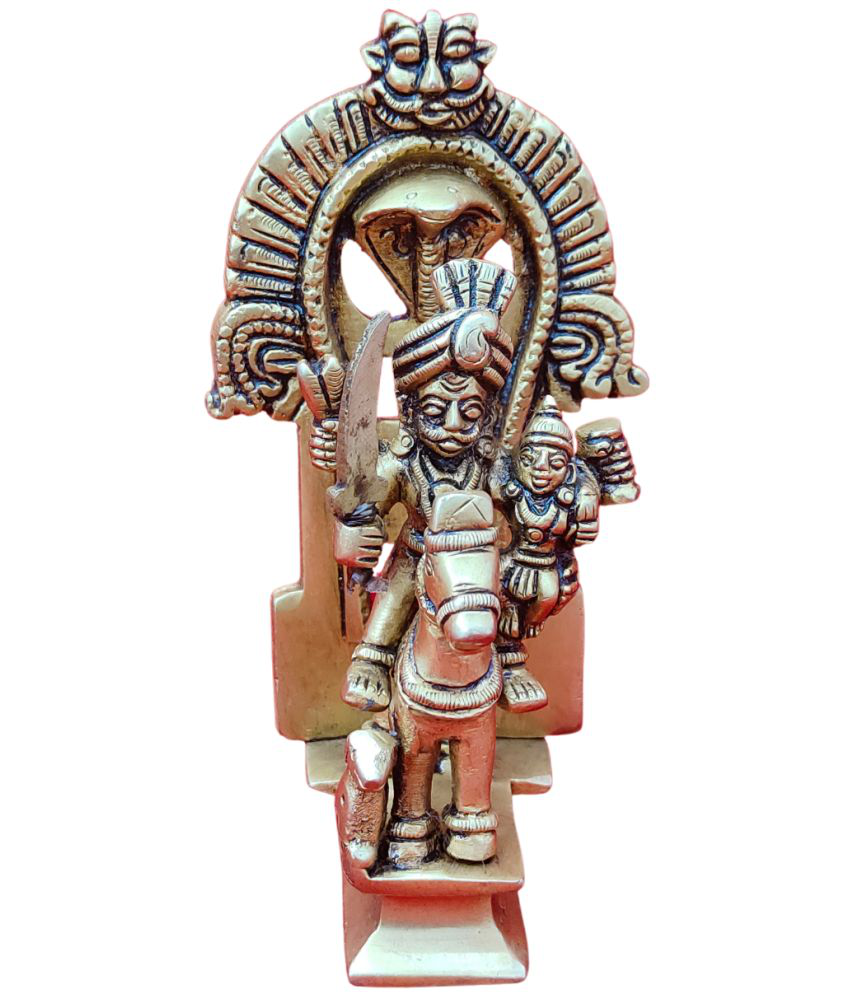     			Shreeyaash Brass Lord Dattatreya Idol ( 14 cm )