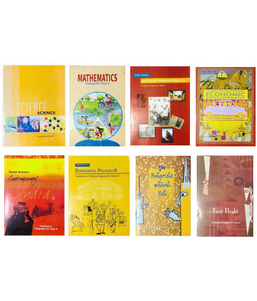     			NCERT Books for Class 10 Science, Math, Social Science And English (Set of 8 books)
