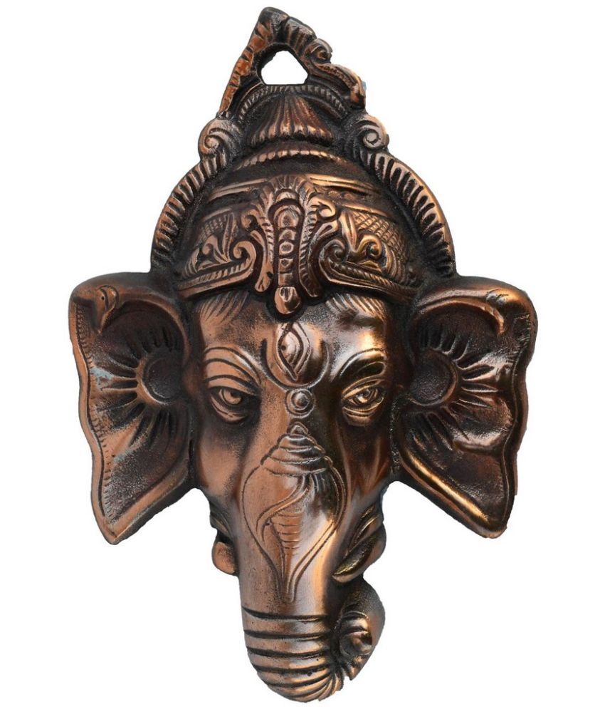     			eCraftIndia Copper-Toned Metal Lord Ganesh Idol Wall Hanging