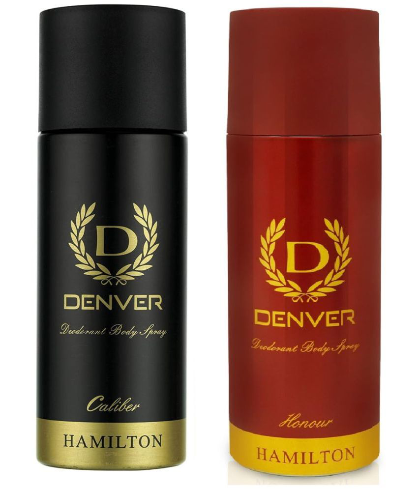     			Denver Honour & Caliber Deo Deodorant Spray for Men 400 ml ( Pack of 2 )