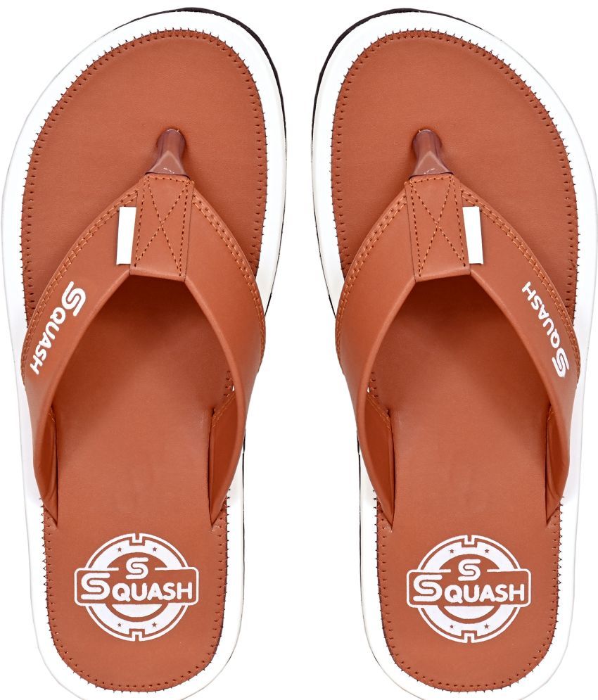     			Squash Brown Men's Thong Flip Flop