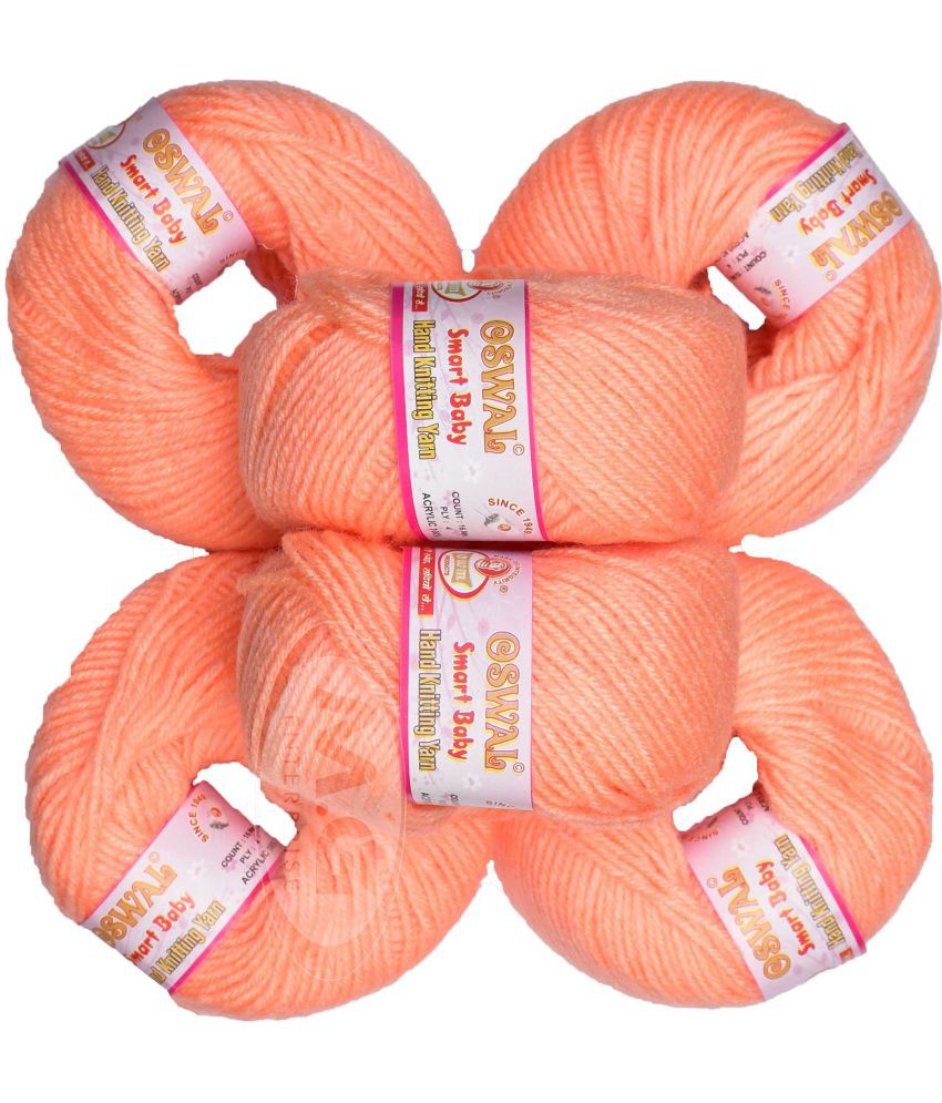     			100% Acrylic Wool Baba (6 pc) Smart Baby 4 ply Wool Ball Hand Knitting Wool/Art Craft Soft Fingering Crochet Hook Yarn, Needle Knitting Yarn Thread Dye  W