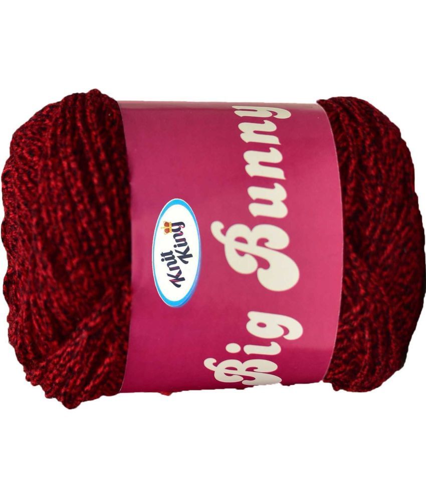     			100% Acrylic Wool  Deep Red 200 gms Wool Ball Hand knitting wool- Art-ADEI