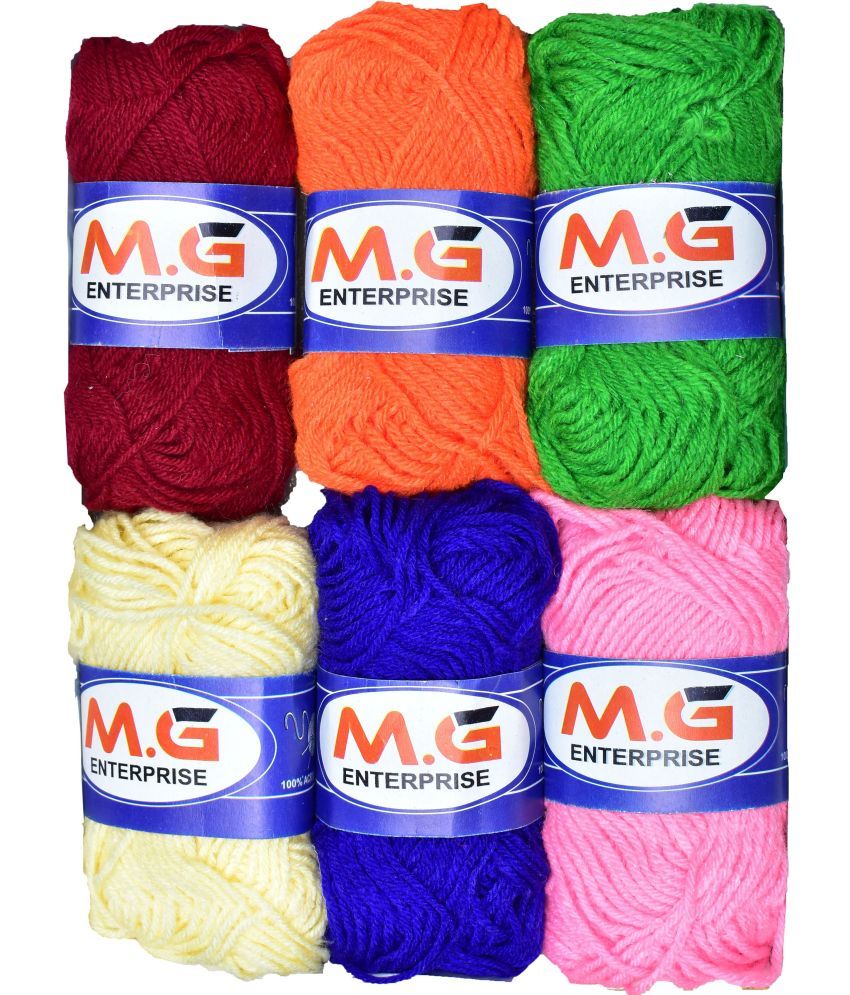     			100% Acrylic Wool  Mix 5B 6 Pc M.G - Art-IHI