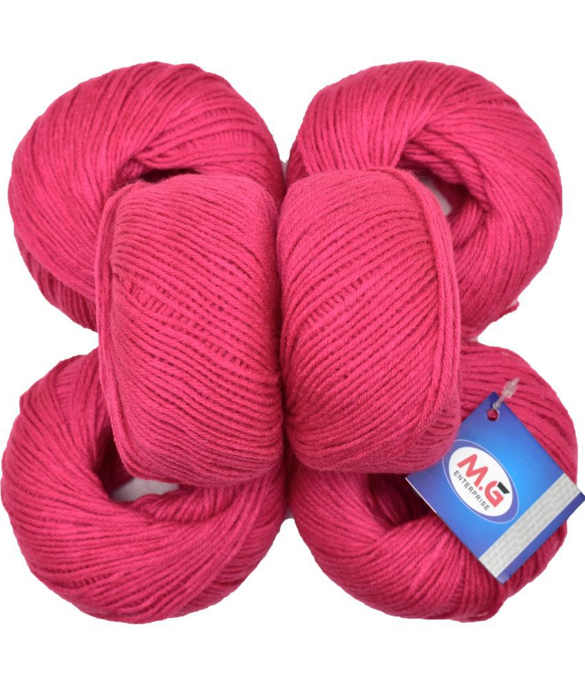     			100% Acrylic Wool Red (6 pc) Baby Soft 4 ply Wool Ball Hand SM-B SM-BF