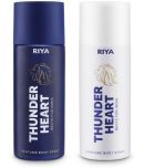 Riya Thunderheart Blue & White Perfume Body Spray for Men 150 ml Each ( Pack of 2 )