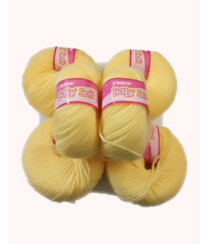     			BABY SOFT WOOL PACK OF 6 150GM DARK CREAM SHADE NO. 02