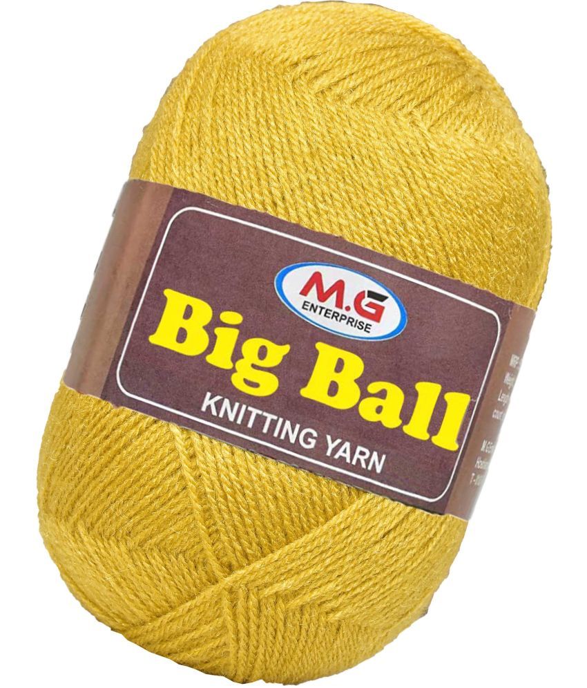     			Bigboss  Mustard 400 gms Wool Ball Hand knitting wool- Art-AAI