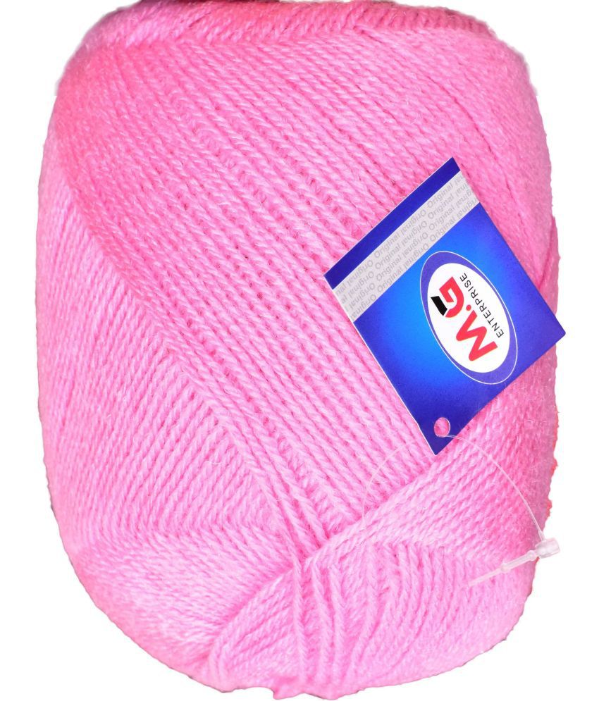     			Bigboss Pink (400 gm)  Wool Ball Hand knitting wool / Art Craft soft fingering crochet hook yarn, needle knitting yarn thread dye  S
