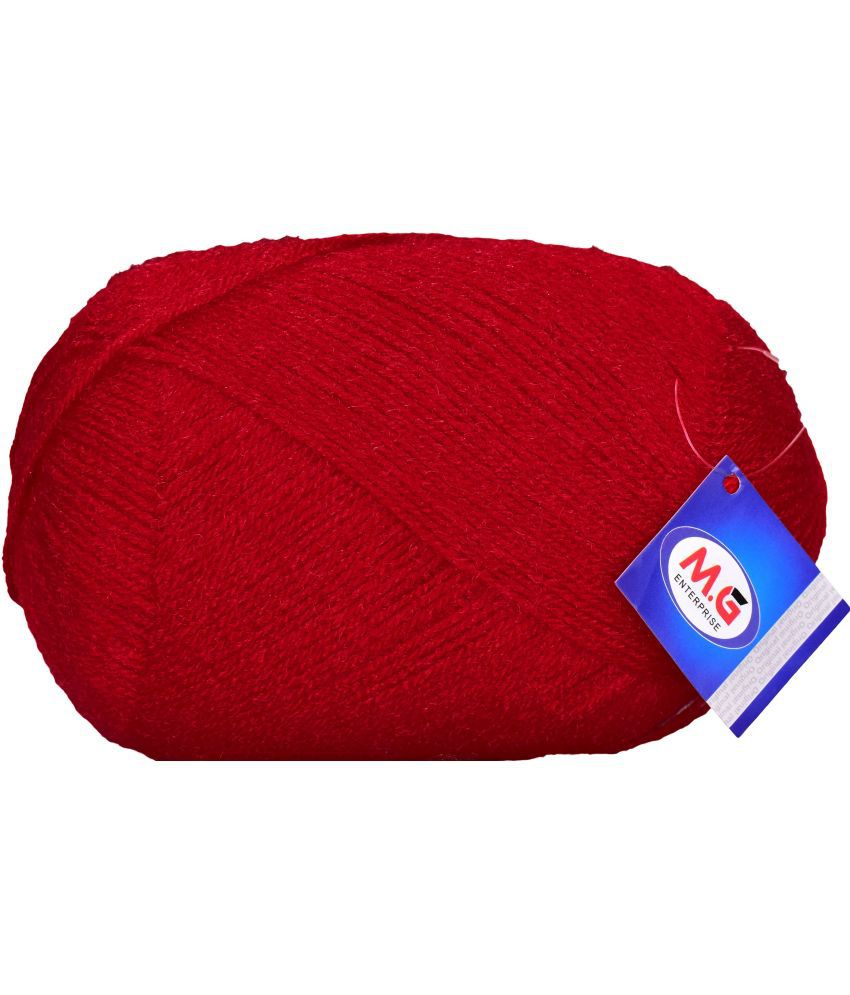     			Bigboss Red (400 gm)  Wool Ball Hand knitting wool / Art Craft soft fingering crochet hook yarn, needle knitting yarn thread dyed