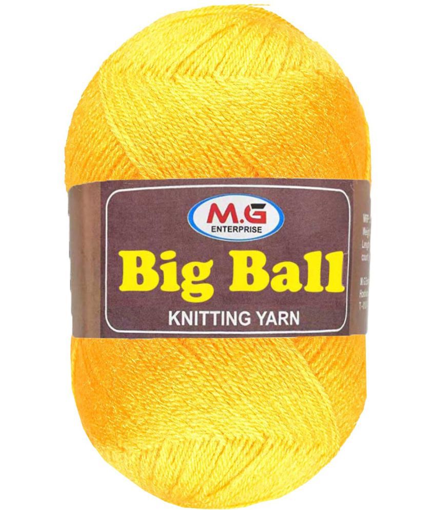     			Bigboss  Yellow 200 gms Wool Ball Hand knitting wool- Art-ACA