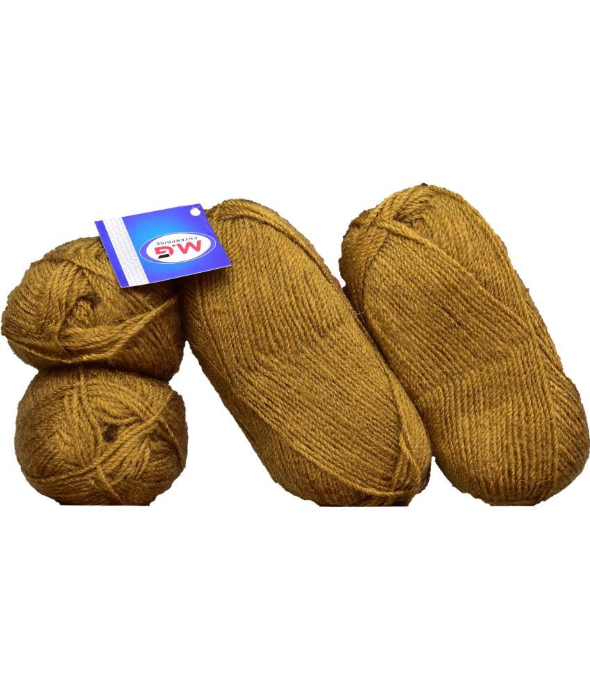     			Blooming Star Brown (400 gm)  Wool Ball 50 gm each Hand knitting wool / Art Craft soft fingering crochet hook yarn, needle knitting yarn thread dyed