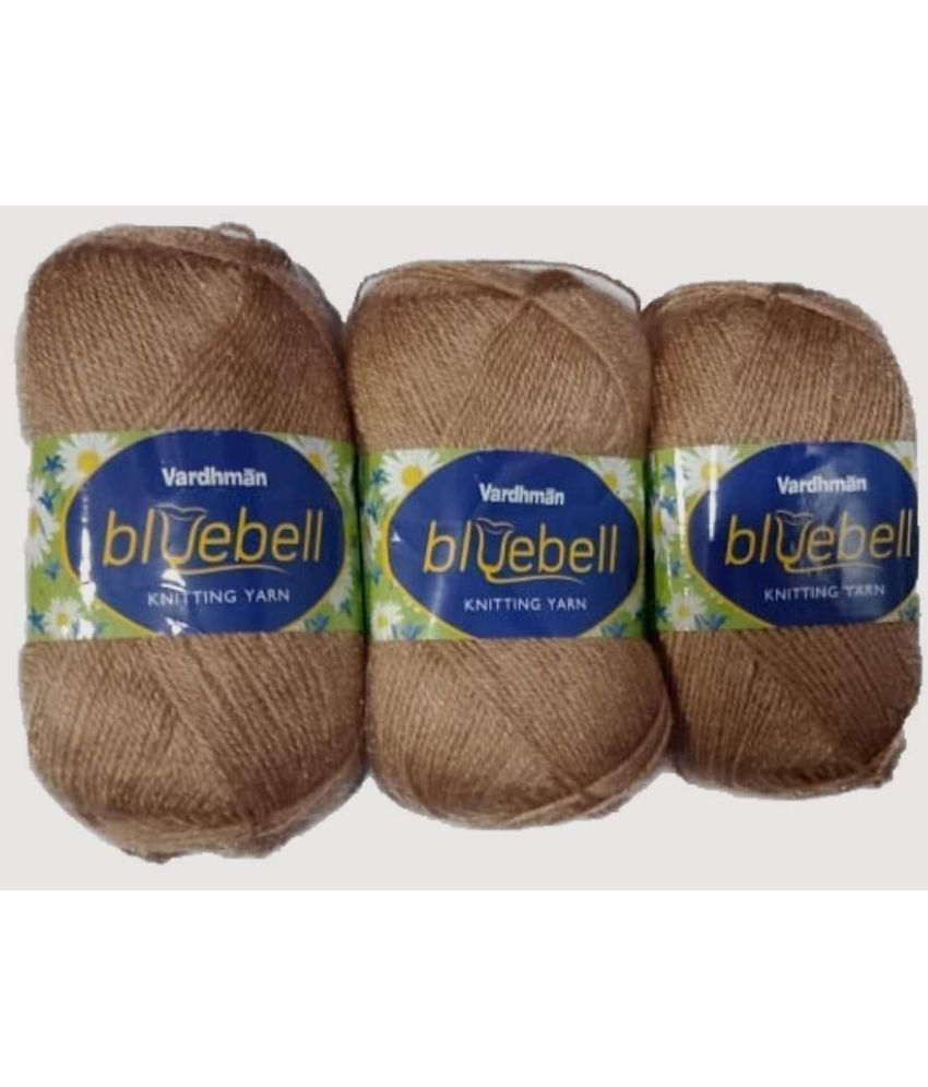     			Bluebell 300 gm Wool Ball Hand Knitting Wool & Art Craft Soft Fingering Crochet Hook Yarn Needles Acrylic Knitting Yarn(100gm Each)