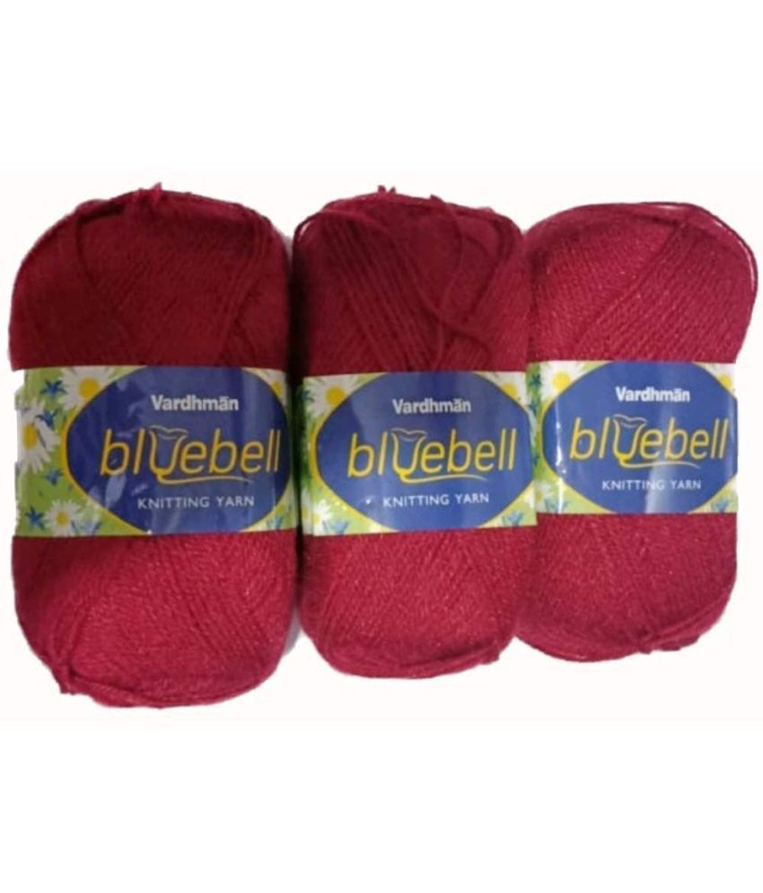     			Bluebell 300 gm Wool Ball Hand Knitting Wool & Art Craft Soft Fingering Crochet Hook Yarn  Acrylic Knitting Yarn(100gm Each)