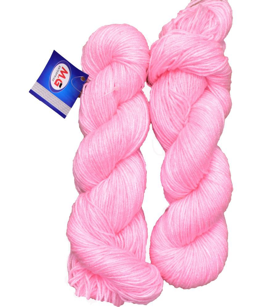     			Brilon Pink (300 gm)  Wool Hank Hand knitting wool / Art Craft soft fingering crochet hook yarn, needle knitting yarn thread dyed