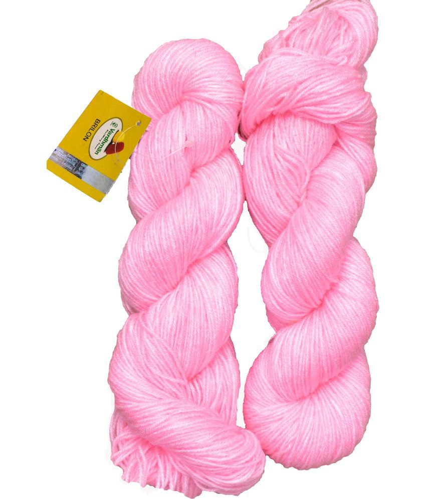     			Brilon Pink (300 gm)  Wool Hank Hand knitting wool / Art Craft soft fingering crochet hook yarn, needle knitting yarn thread dye E FF
