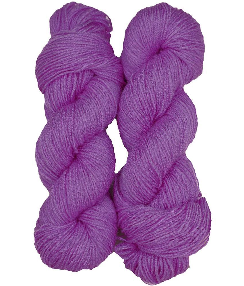     			Brilon Purple (200 gm)  Wool Hank Hand knitting wool / Art Craft soft fingering crochet hook yarn, needle knitting yarn thread dye G HF