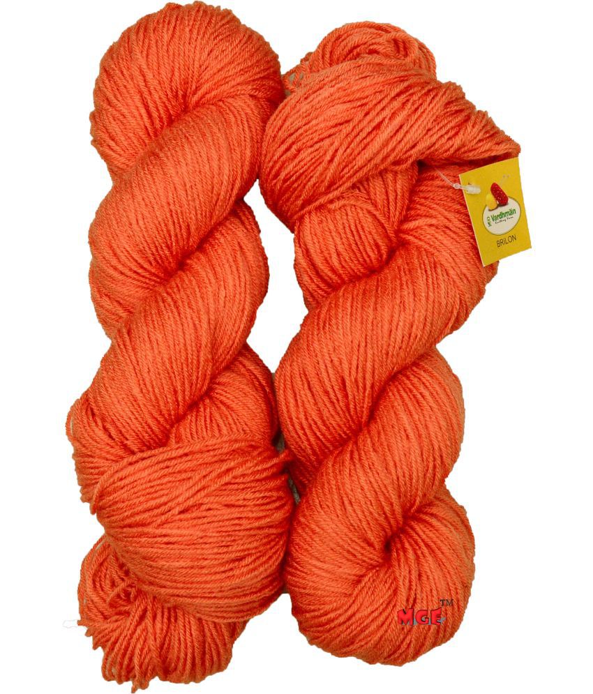     			Brilon Salmon (200 gm)  Wool Hank Hand knitting wool / Art Craft soft fingering crochet hook yarn, needle knitting yarn thread dye P QF