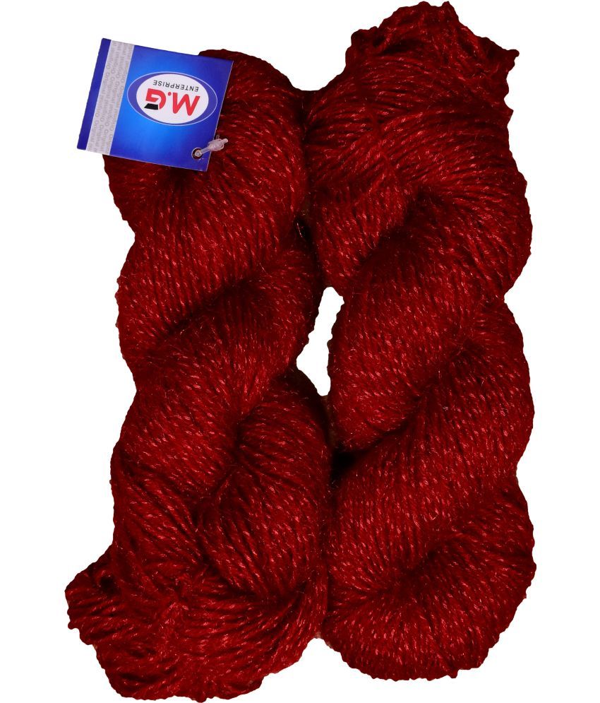     			Charming Burgundy (400 gm)  Wool Hank Hand knitting wool / Art Craft soft fingering crochet hook yarn, needle knitting yarn thread dyed.