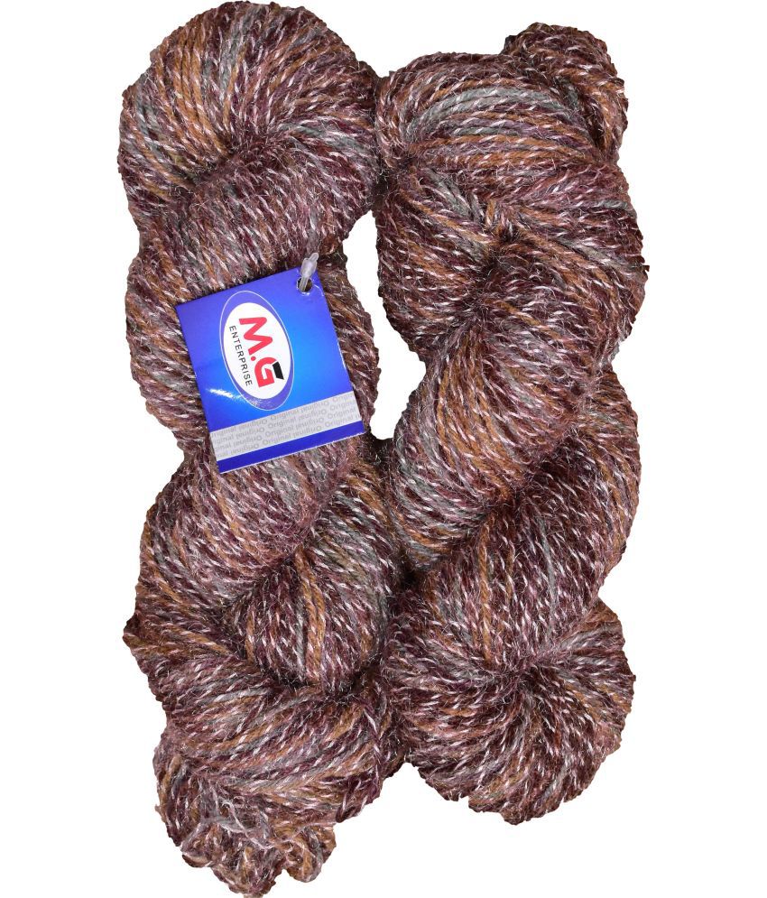     			Charming Coffee (400 gm)  Wool Hank Hand knitting wool / Art Craft soft fingering crochet hook yarn, needle knitting yarn thread dyed.