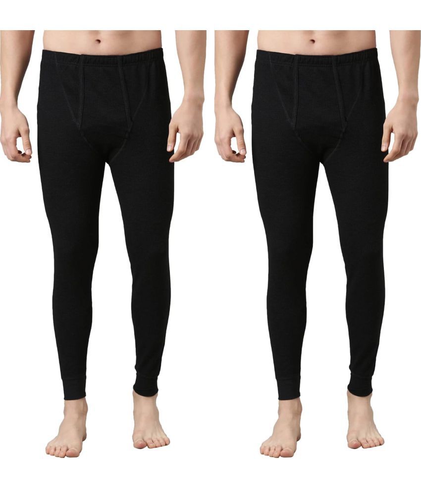     			Dixcy Scott Black Polyester Men's Thermal Bottoms ( Pack of 2 )