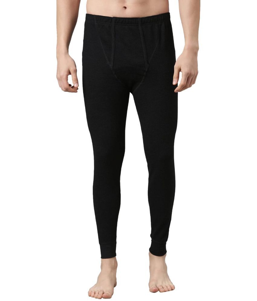     			Dixcy Scott Black Polyester Men's Thermal Bottoms ( Pack of 1 )