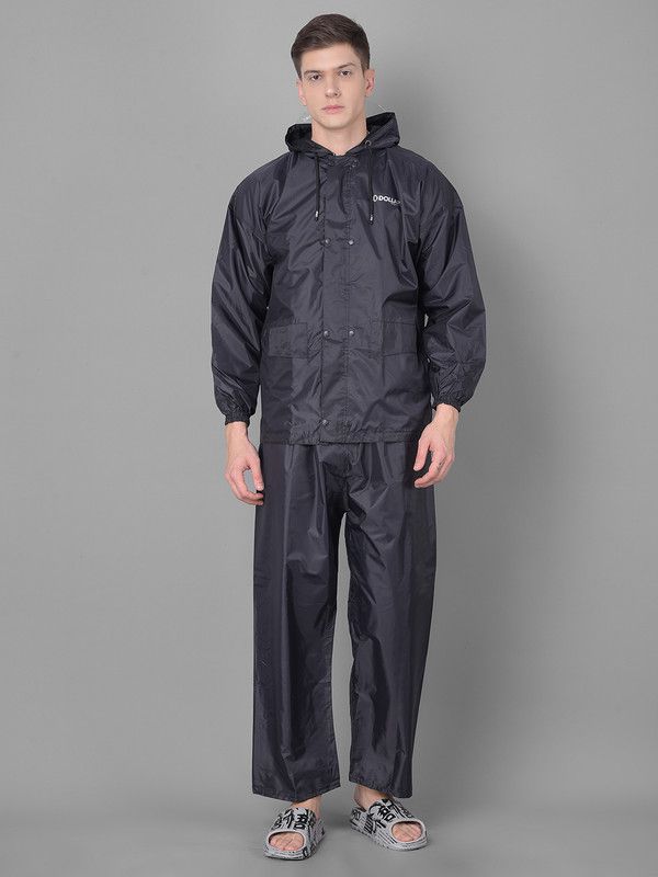     			Dollar Black Polyester Men's Raincoat ( Pack of 1 )