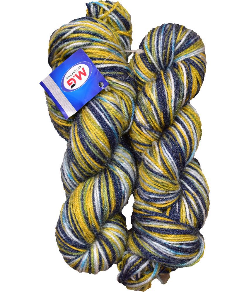     			Fashion Mustard (200 gm)  Wool Ball Hand knitting wool / Art Craft soft fingering crochet hook yarn, needle knitting yarn thread dyed.