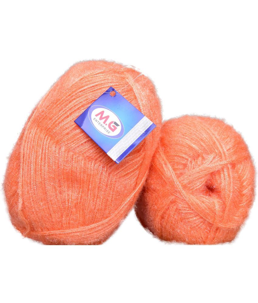     			Feather Baba (200 gm)  Wool Ball 100 gm each 200 gm total Hand knitting wool / Art Craft soft fingering crochet hook yarn, needle knitting yarn thread dyed