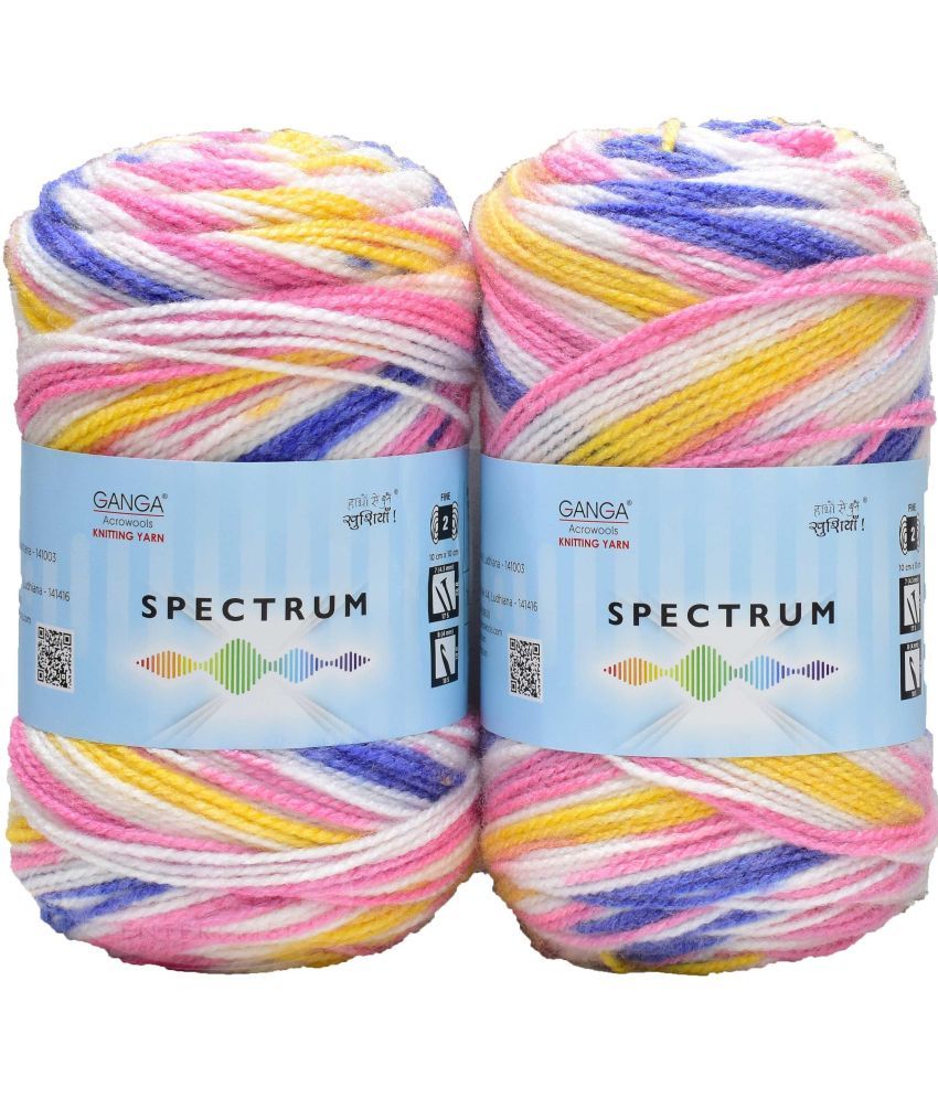     			Ganga Spectrum M_G Blue candy (200 gm)  Wool Ball Hand knitting wool