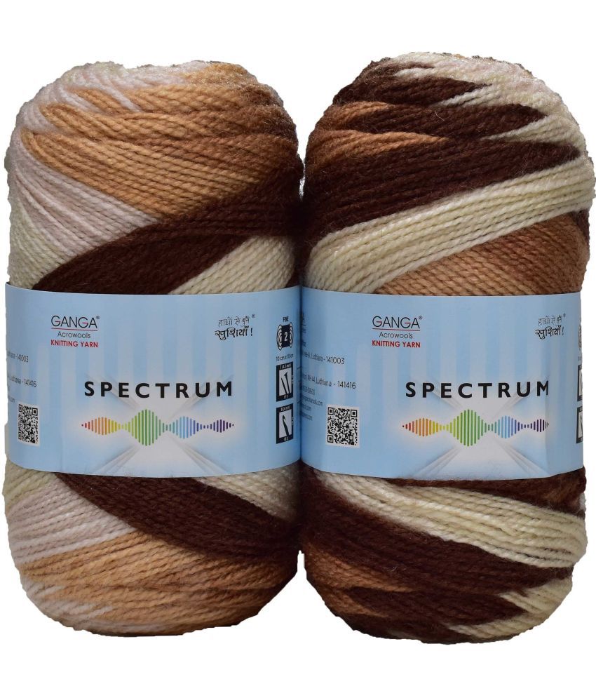     			Ganga Spectrum M_G Mustard mix (200 gm)  Wool Ball Hand knitting wool