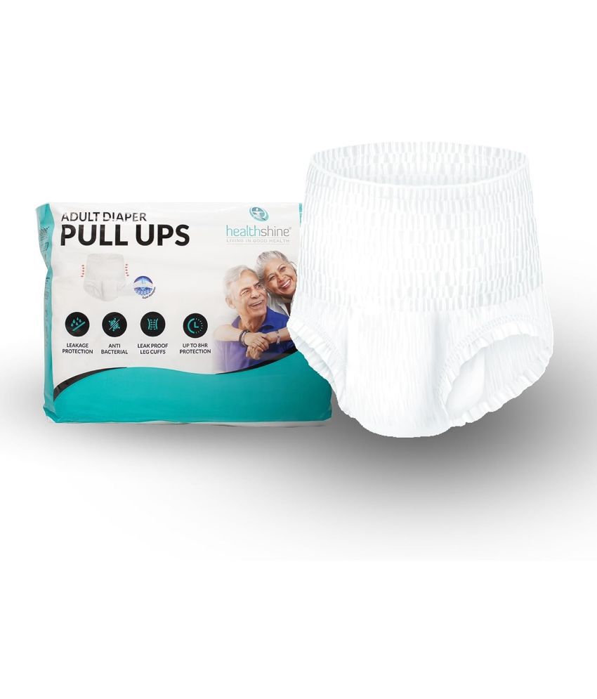     			Healthshine Premium Anti Bacterial Rash Free, Leakproof Adult Diaper Pants With Wetness Indicator (Unisex) 10pcs-Medium  Adult Diapers - Medium Size (10 Pieces)