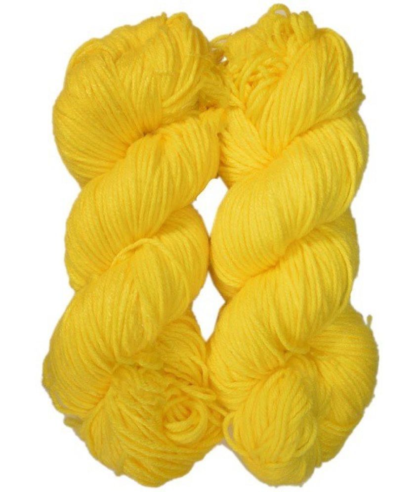     			Jackpot Thick Chunky Wool Hand Knitting Yarn (Yellow) (Hanks-300gms)