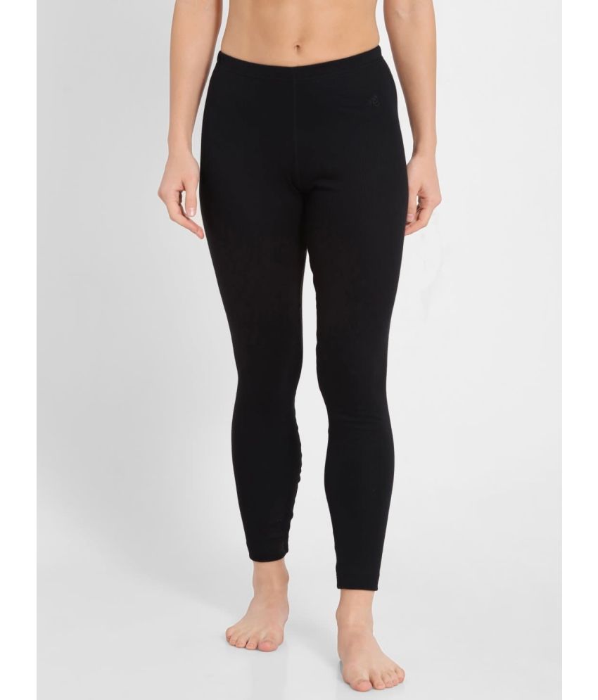     			Jockey 2520 Women Super Combed Cotton Rich Thermal Leggings with Stay Warm Technology - Black