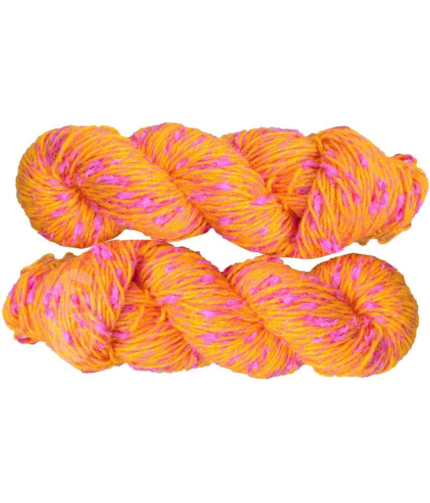     			K/K Veronica Yellow pink (200 gm)  wool ART- IJAHank Hand knitting wool ART- IJA