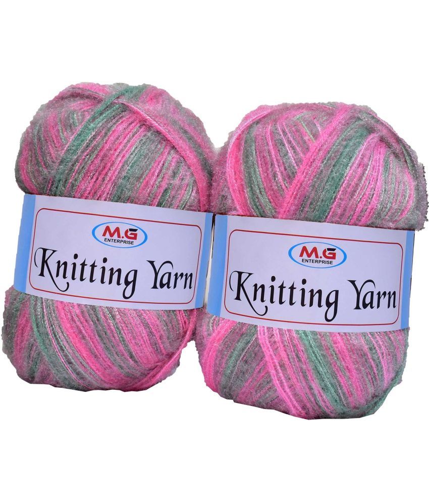     			Knitting Wool Yarn, Soft Fancy Feather Wool  Teal mix 400 gm- Art-HDI