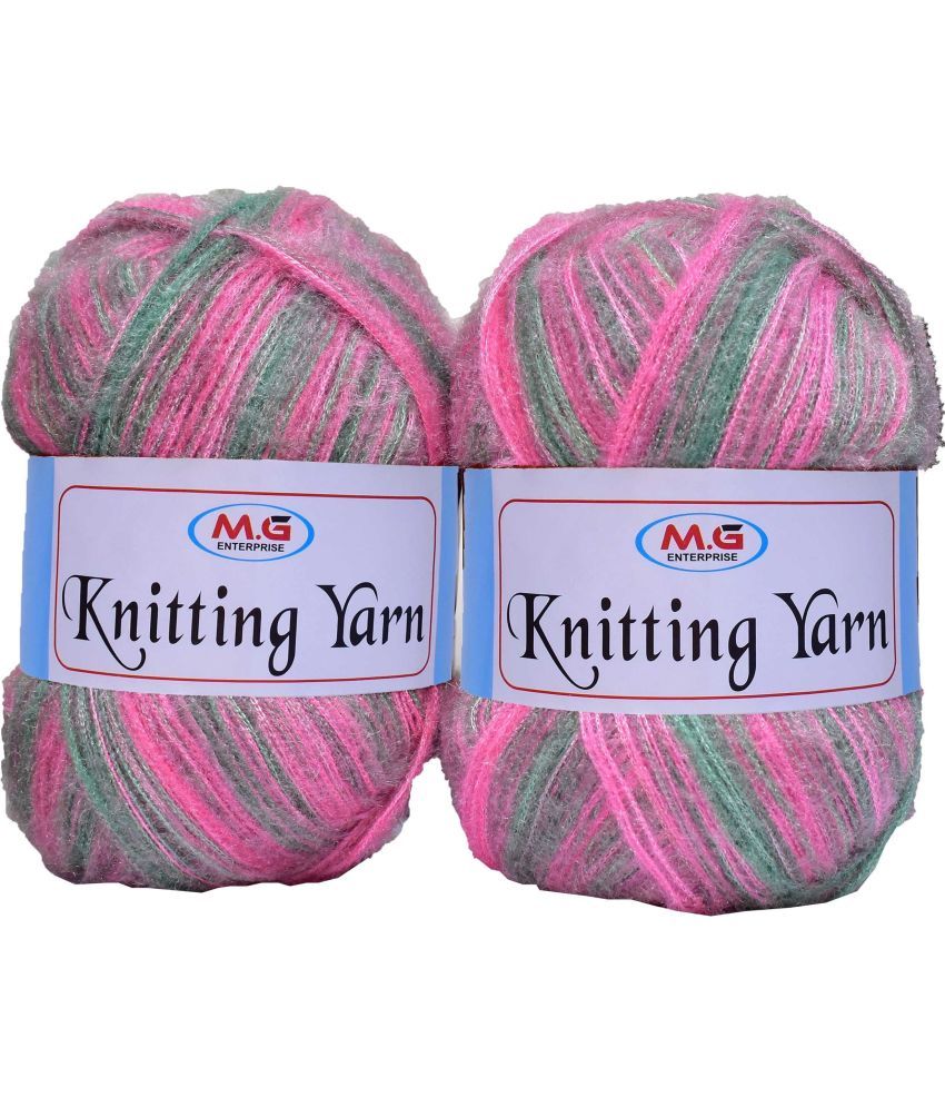     			Knitting Wool Yarn, Soft Fancy Feather Wool  Teal mix 200 gm- Art-HDI